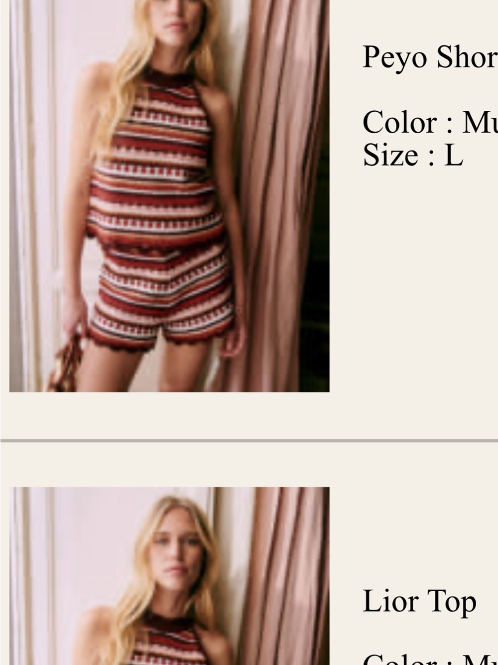 Sezane Burgundy Matching Set Multicolor Fair Isle Knit Sweater - Picture 9 of 9